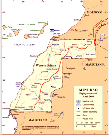 western sahara cities map